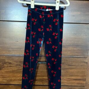 Janie and Jack Velvet Rose Legging Size 6